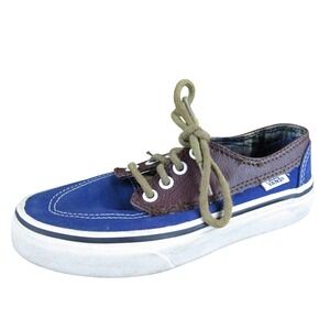 VANS Sneaker  Boys Y 13 Medium Athletic Blue Leather Lace Up‎